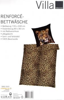 Bettwäsche Nature - Leopard - 135 x 200 cm - Baumwolle - Renforcé